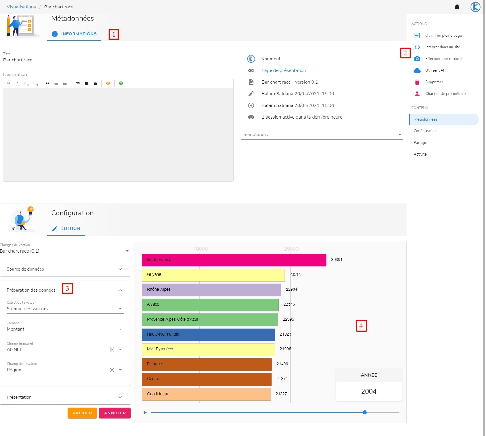 Page de configuration