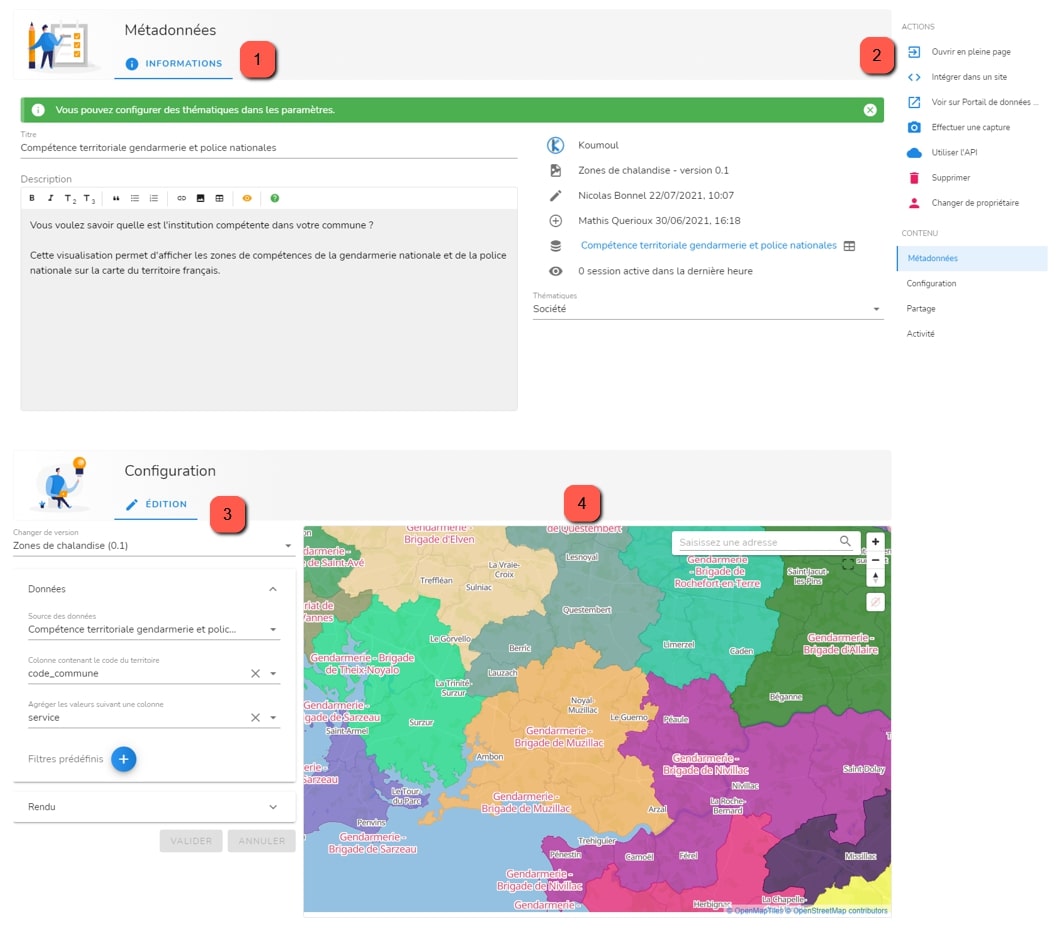 Page de configuration