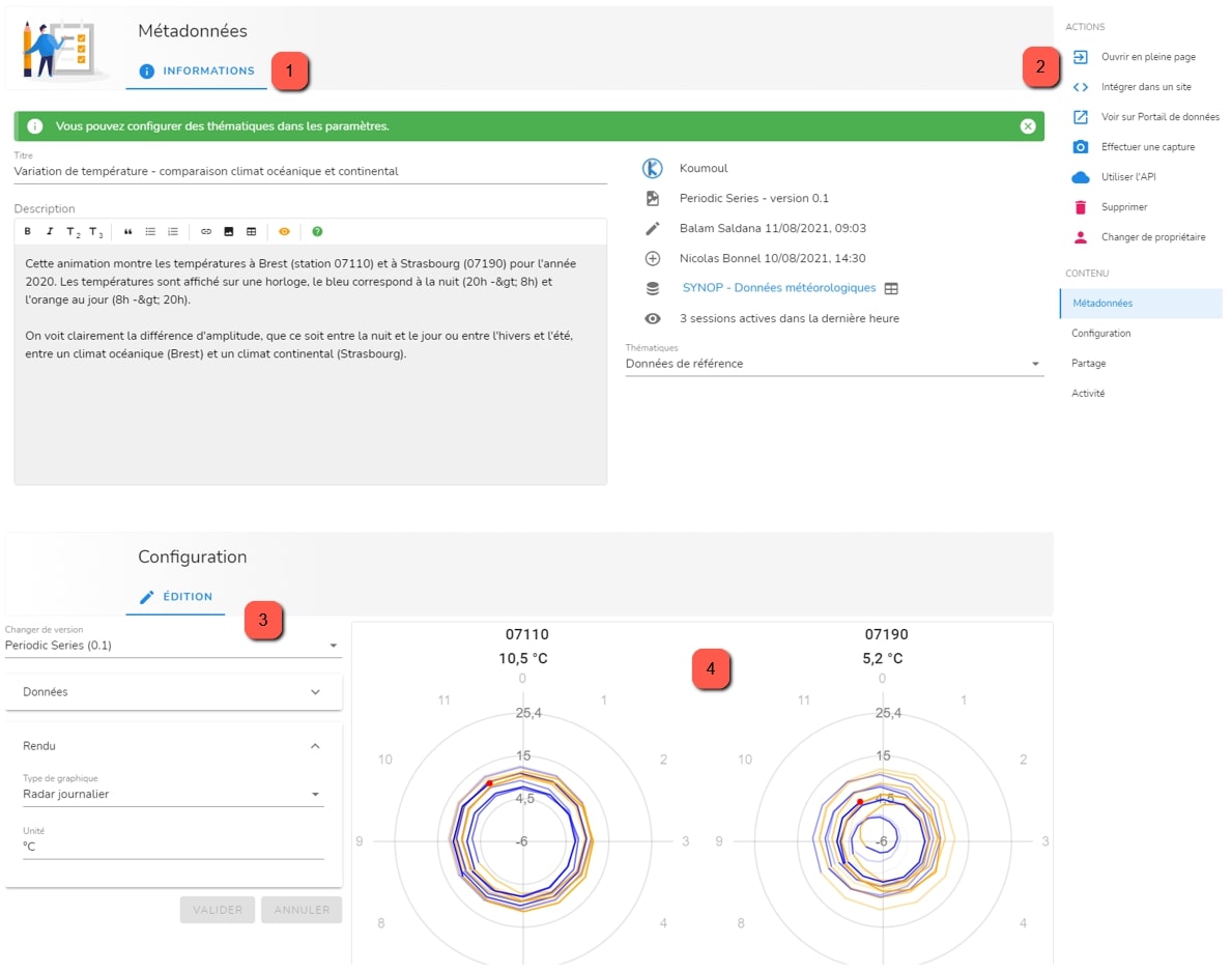 Page de configuration